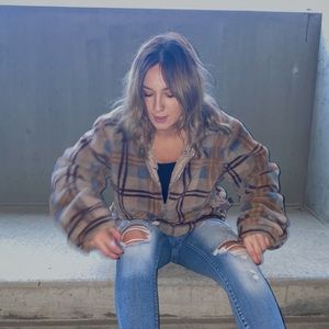Plaid Fleece Jacket